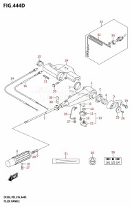 DF9.9B From 00995F-610001 (P03)  2016 drawing TILLER HANDLE (DF15ATH:P03)