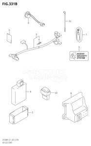 15003P-040001 (2020) 150hp E01 E03 E40-Gen. Export 1 - USA (DF150AP  DF150AP) DF150AP drawing KEY LESS START ((022,023):E11)