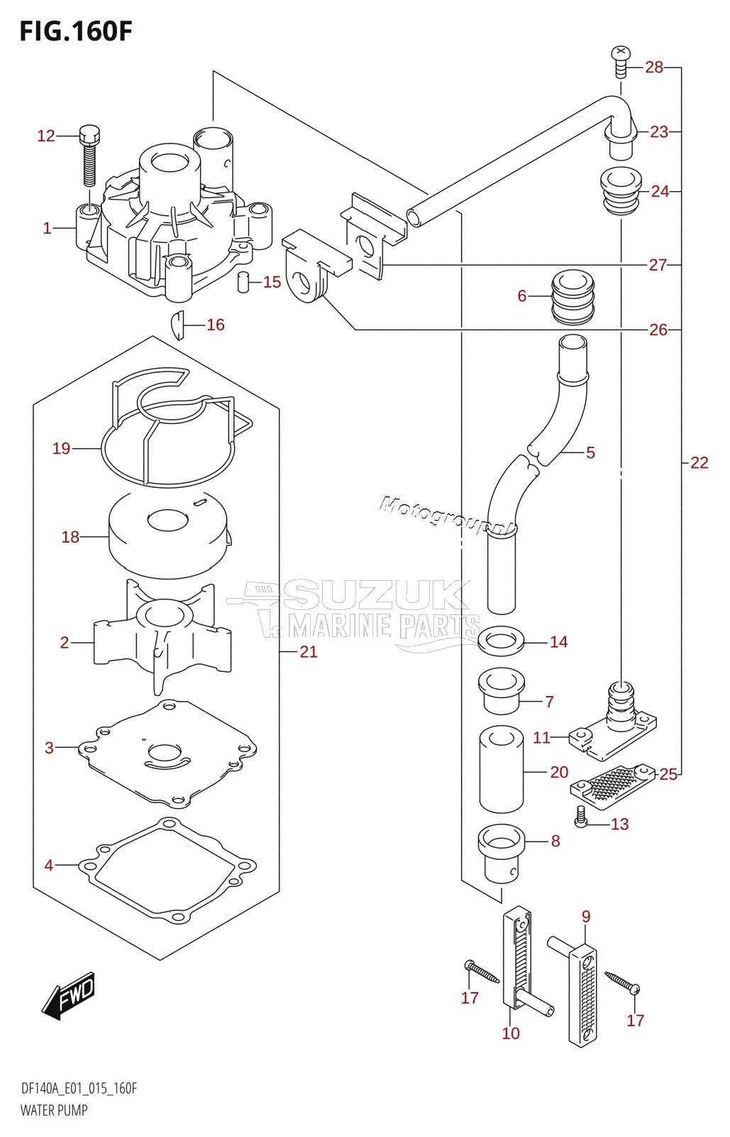 WATER PUMP (DF140AT:E01)