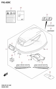 DF20A From 02002F-040001 (P40)  2020 drawing ENGINE COVER ((DF9.9B,DF9.9BR):021)