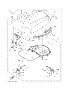 F250GETX drawing FAIRING-UPPER