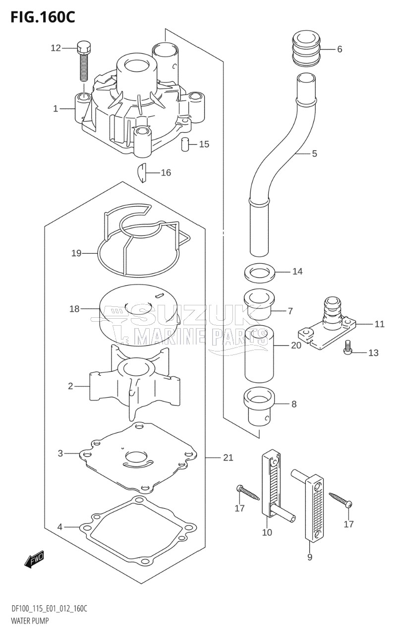 WATER PUMP (DF115T:E01)