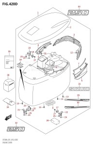 DF250A From 25003P-810001 (E01 E40)  2018 drawing ENGINE COVER (DF250A:E40)