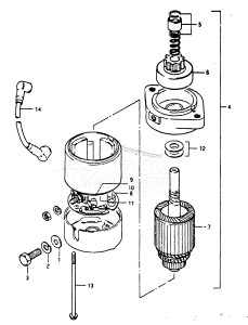 DT50 From 05001k-601361 till 601714 ()  1986 drawing STARTING MOTOR