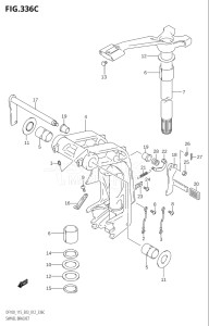 11501F-151001 (2001) 115hp E03-USA (DF115TK1) DF115T drawing SWIVEL BRACKET (DF115Z:E03)
