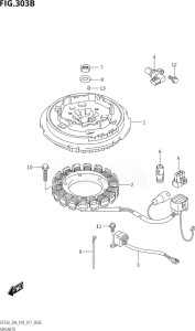 03003F-710001 (2017) 30hp P40-Costa Rica (DF30A  DF30AQ  DF30AR  DF30AT  DF30ATH  DT30  DT30R) DF30A drawing MAGNETO (DF25AQ:P03:M-STARTER)