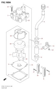 DF100 From 10002F-010001 (E03)  2010 drawing WATER PUMP (DF100T:E03)