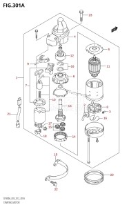 DF300A From 30002P-210001 (E03)  2012 drawing STARTING MOTOR