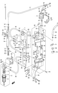 Outboard DF 250 drawing Fuel Pump/Fuel Vapor Separator