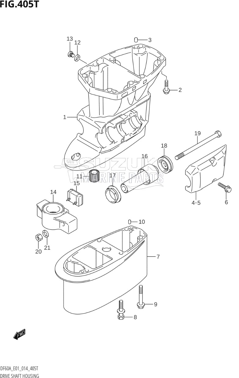 DRIVE SHAFT HOUSING (DF60AVTH:E01)