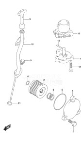 Outboard DF 9.9B drawing Oil Pump