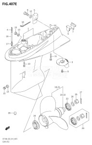 10003F-410001 (2014) 100hp E03-USA (DF100AT) DF100A drawing GEAR CASE (DF140AZ:E03)