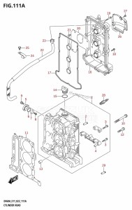 DF60A From 06003F-140001 (E11)  2021 drawing CYLINDER HEAD ((020,021):(DF40A,DF40AQH,DF40ATH,DF50A,DF50ATH,DF50AVT,DF50AVTH))