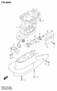 DF50A From 05003F-040001 (E01 E03 E11)  2020 drawing DRIVE SHAFT HOUSING (DF60AVT:(E01,E11),(DF60AVT,DF60AVTH):E40)