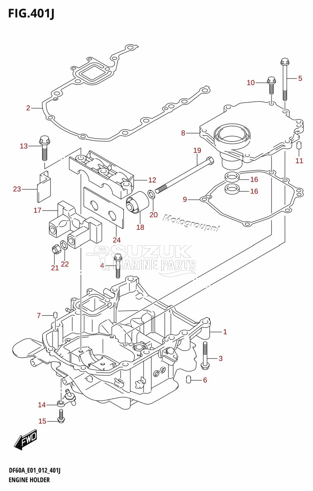 ENGINE HOLDER (DF60AQH:E40)