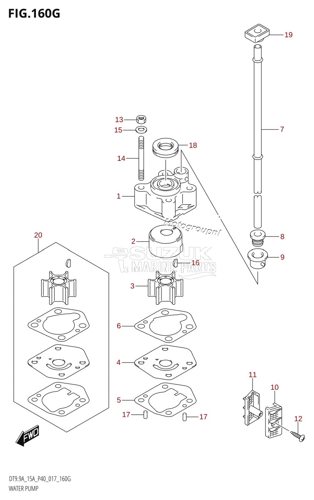 WATER PUMP (DT15A:P36)