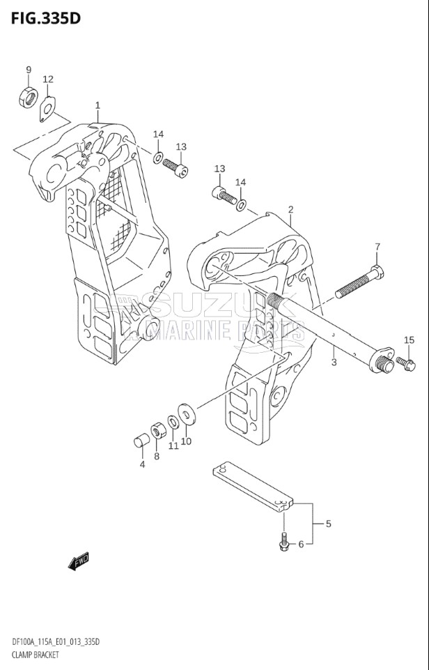 CLAMP BRACKET (DF115AT:E40)