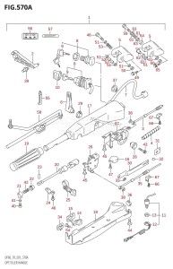 DF60 From 06001F-861001 (E01)  1998 drawing OPT:TILLER HANDLE