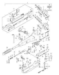 Outboard DF 115 drawing Tiller Handle (2004 & Newer)