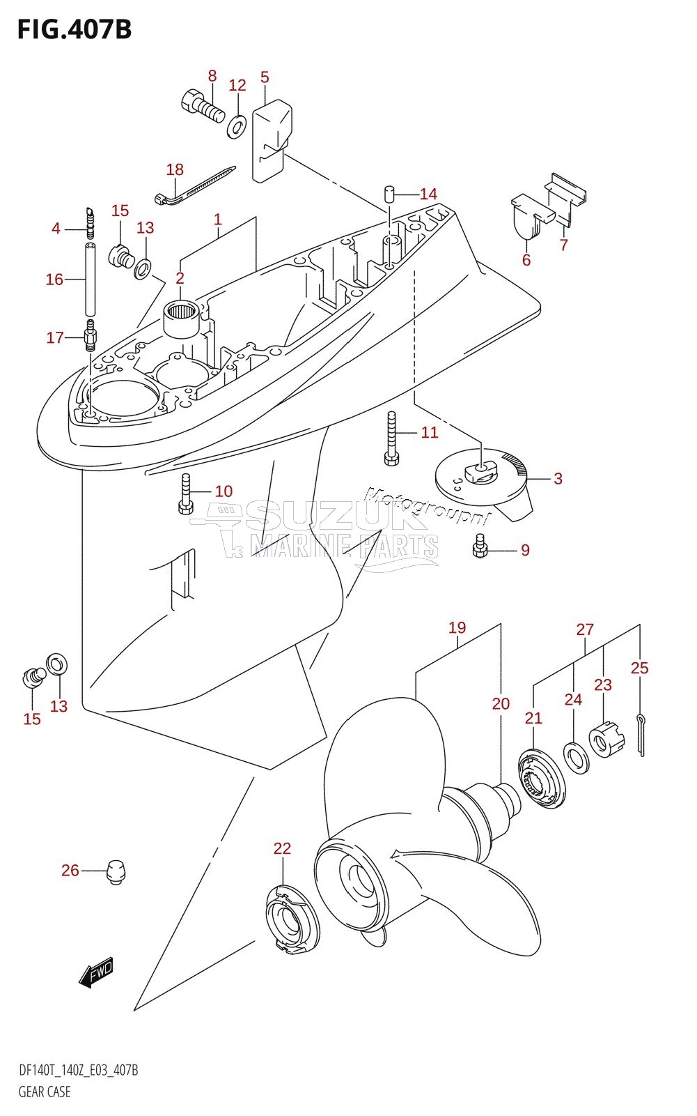 GEAR CASE (DF140Z)