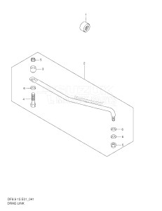 DF15 From 01501F-151001 ()  2001 drawing DRAG LINK (DF9.9R /​ 9.9AR /​ 15R /​ 15AR)