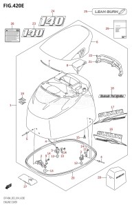 DF140A From 14003F-410001 (E03)  2014 drawing ENGINE COVER (DF140AZ:E03)