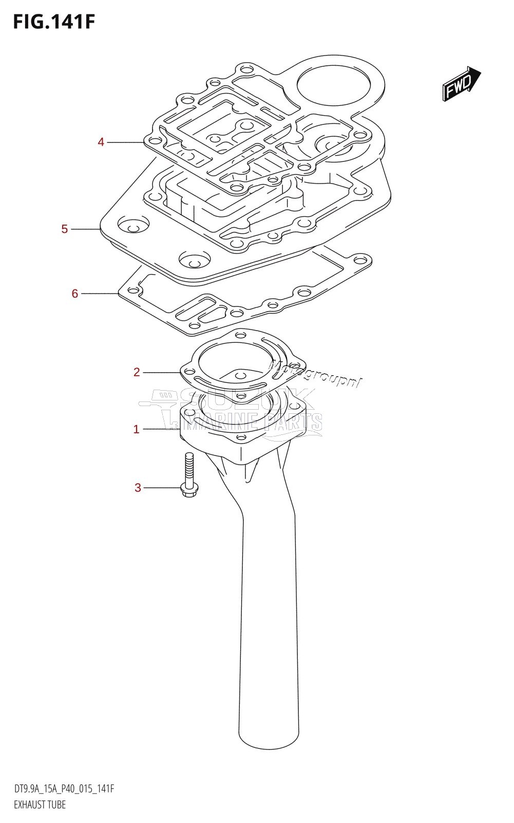 EXHAUST TUBE (DT15A:P36)