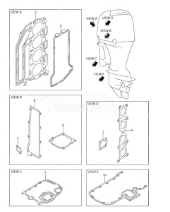 Outboard DF 90 drawing Opt: Gasket Set