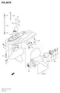 08002F-410001 (2014) 80hp E01 E40-Gen. Export 1 - Costa Rica (DF80A) DF80A drawing GEAR CASE