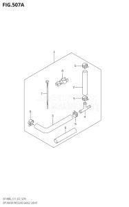 14004Z-140001 (2021) 140hp E11 E40-Gen. Export 1-and 2 (DF140BZG) DF140BZG drawing OPT:WATER PRESSURE GAUGE SUB KIT (DF115BG,DF115BZG)