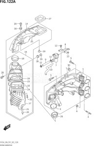 03003F-240001 (2022) 30hp P01 P40-Gen. Export 1 (DF30A    DF30AQ    DF30AR    DF30AT    DF30ATH) DF30A drawing INTAKE MANIFOLD (020:(DF25A,DF25AT,DF25ATH))