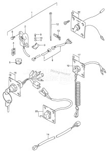 DT65 From 06502-651001 ()  1996 drawing OPT : PANEL SWITCH