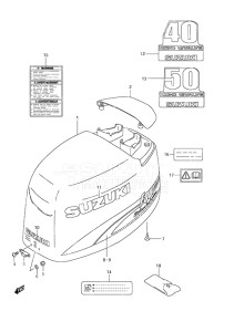 Outboard DF 40 drawing Engine Cover