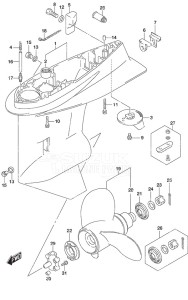 DF 60A drawing Gear Case High Thrust