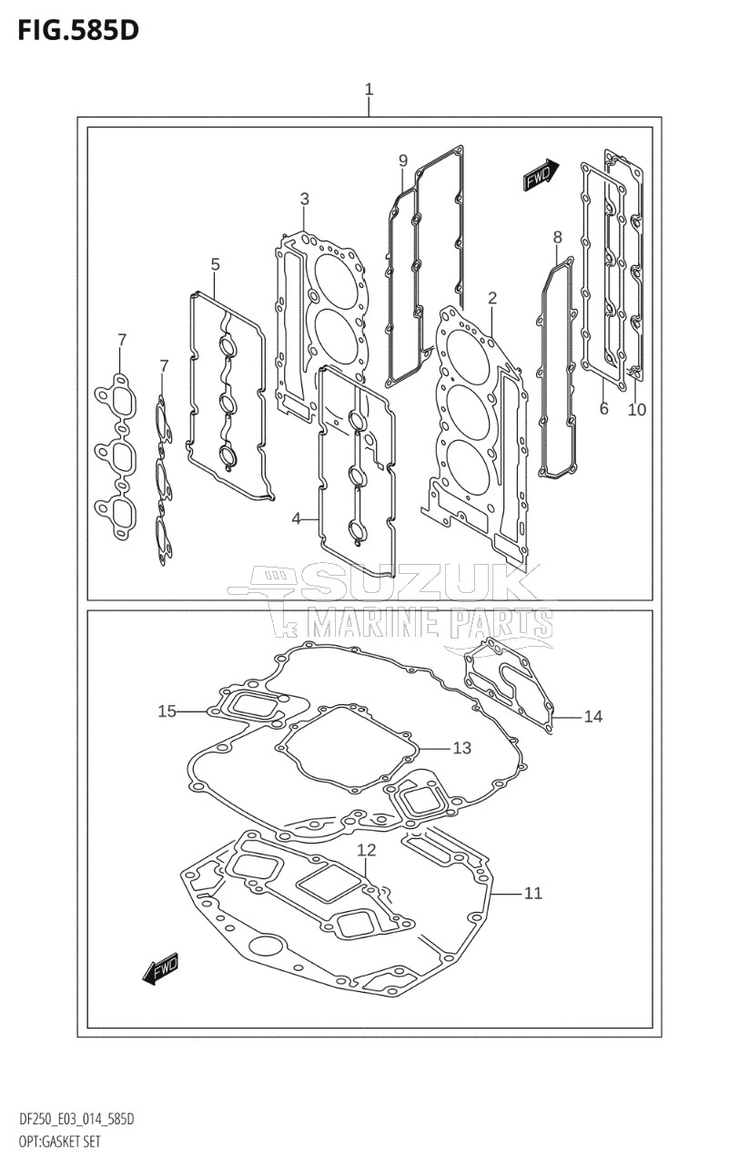 OPT:GASKET SET (DF225Z:E03)