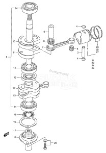 DT6S From 00601-131001 ()  1991 drawing CRANKSHAFT (DT5)