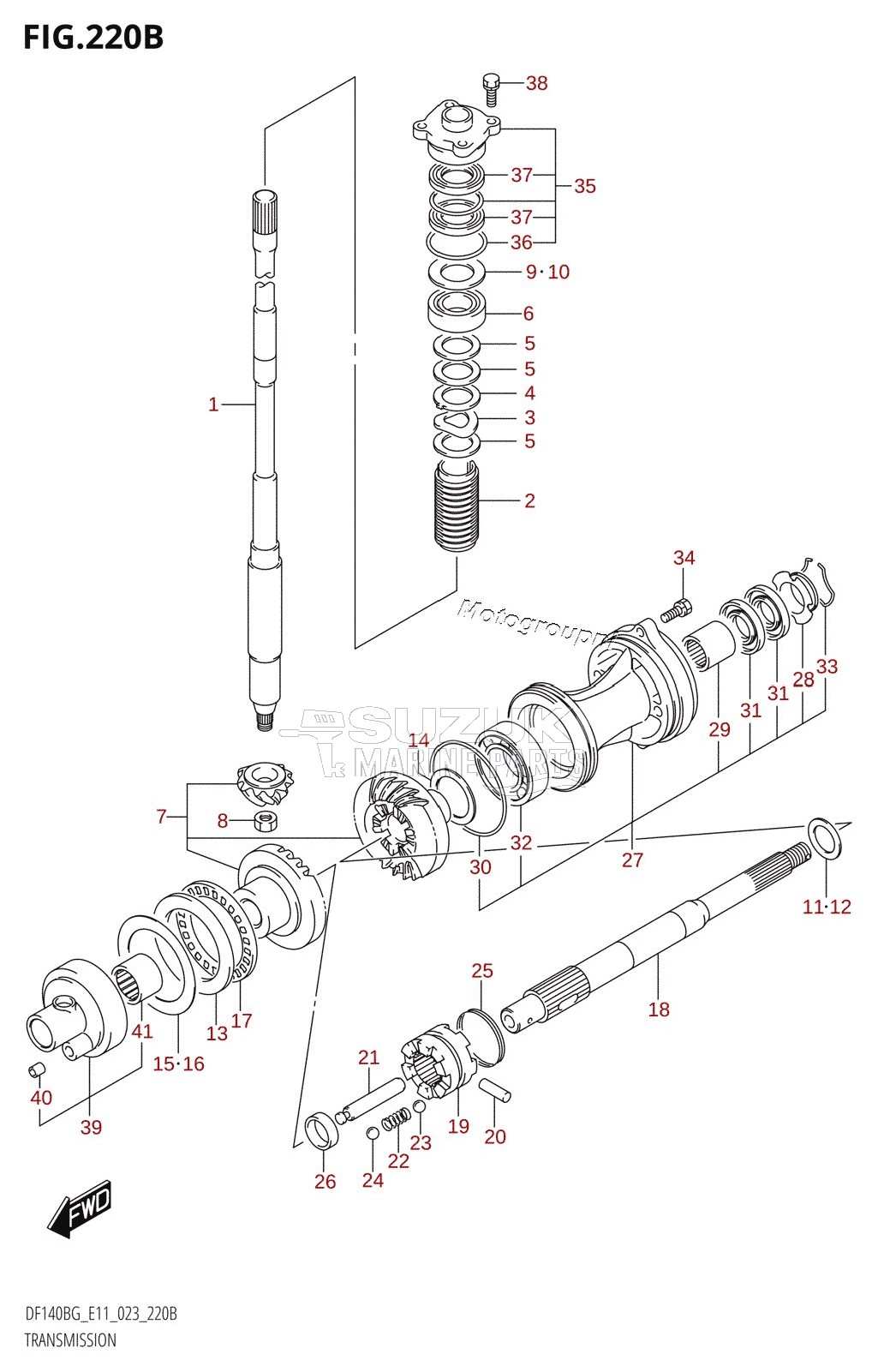 TRANSMISSION ((DF115BG,DF140BG):023)