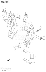 11503Z-410001 (2014) 115hp E01 E40-Gen. Export 1 - Costa Rica (DF115AZ) DF115AZ drawing CLAMP BRACKET (DF115AZ:E01)