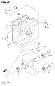 04004F-040001 (2020) 40hp E34-Italy (DF40AST) DF40A drawing GEAR CASE (DF60A:E01)