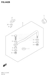 08002F-240001 (2022) 80hp E01 E40-Gen. Export 1 - Costa Rica (DF80AT  DF80AT) DF80A drawing DRAG LINK (SEE NOTE)