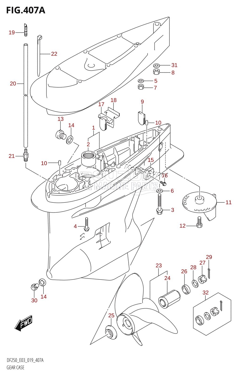 GEAR CASE (DF225T,DF250T)