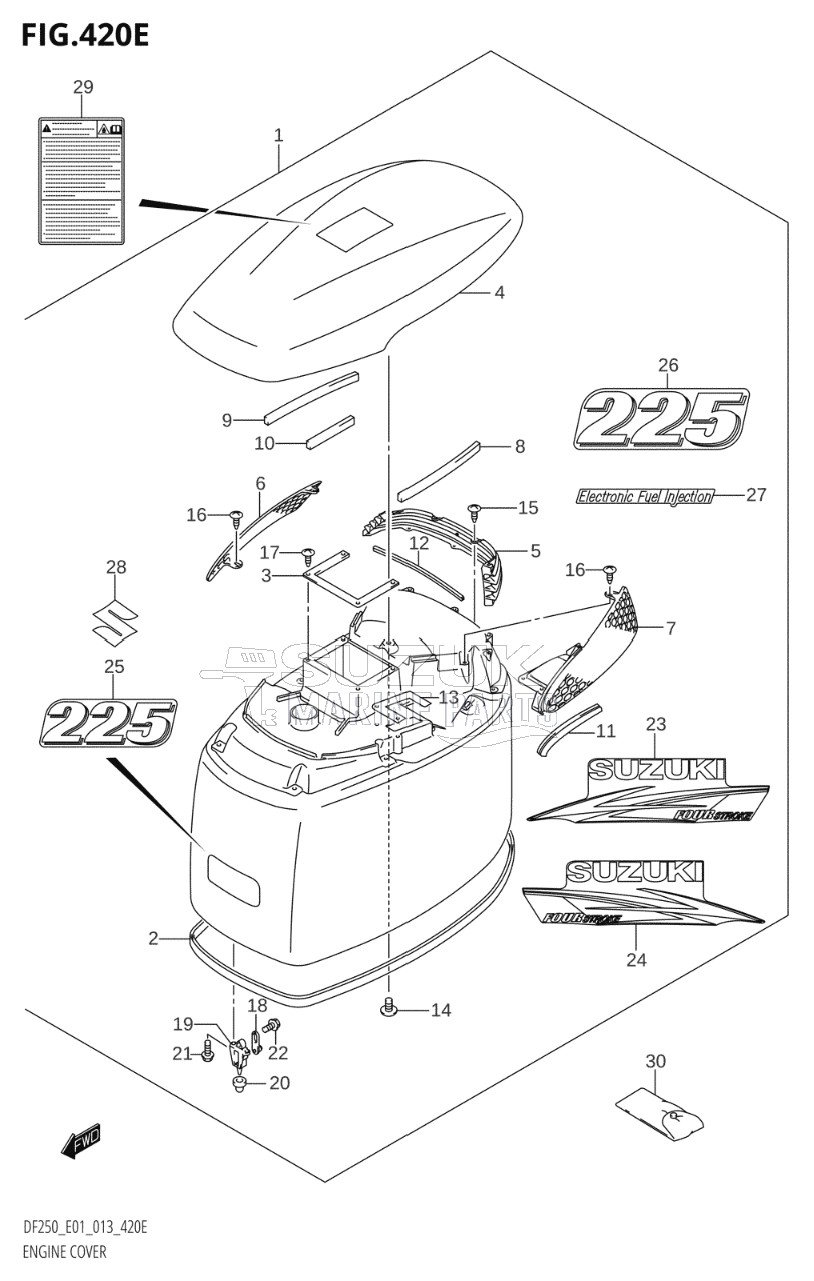 ENGINE COVER (DF225T:E01)