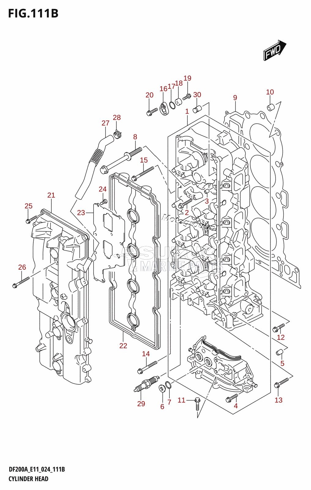 CYLINDER HEAD (DF150AT,DF150AZ,DF150AS)