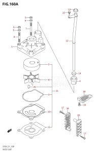 04003F-110001 (2011) 40hp E01-Gen. Export 1 (DF40AQH  DF40AT) DF40A drawing WATER PUMP