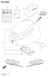 00994F-610001 (2016) 9.9hp P01-Gen. Export 1 (DF9.9A  DF9.9AR) DF9.9A drawing ENGINE COVER (DF9.9AR:P01)