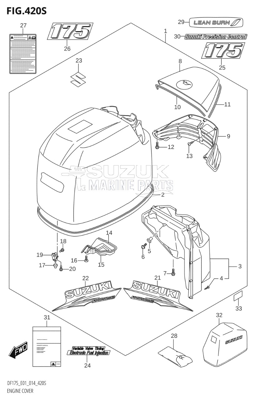 ENGINE COVER ((DF175TG,DF175ZG):E40)