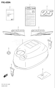 00252F-510001 (2005) 2.5hp P01-Gen. Export 1 (DF2.5) DF2.5 drawing ENGINE COVER