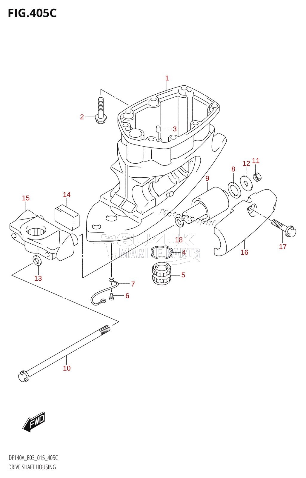 DRIVE SHAFT HOUSING (DF115AZ:E03)