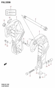 DF40A From 04004F-110001 (E34-Italy)  2011 drawing CLAMP BRACKET (DF40AQH,DF40AT,DF50AT,DF50ATH,DF60AQH,DF60AWQH)