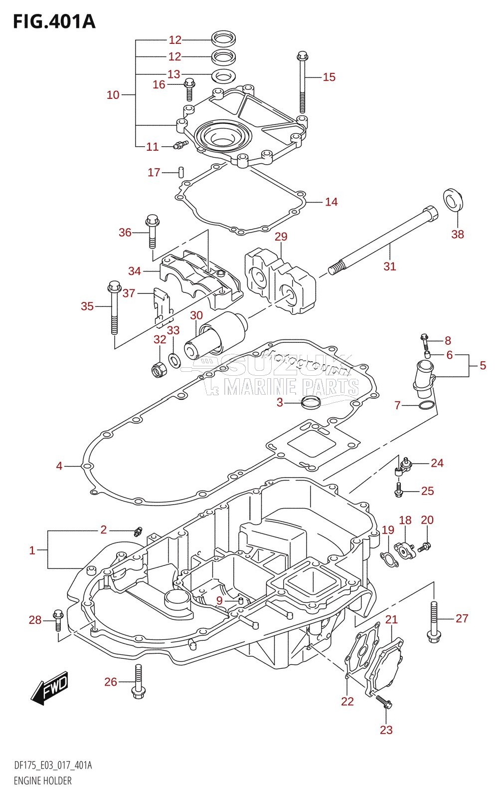 ENGINE HOLDER (DF150T:E03)